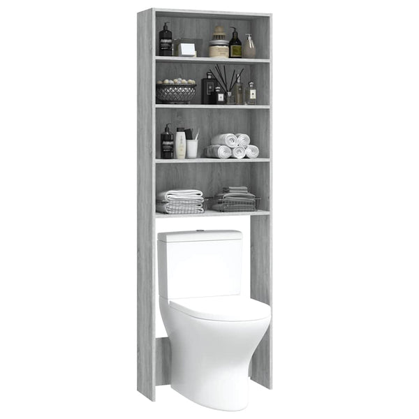 Grauer Waschmaschinenschrank Saco 64x24x190cm