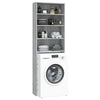 Grauer Waschmaschinenschrank Saco 64x24x190cm