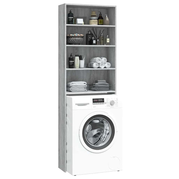 Grauer Waschmaschinenschrank Saco 64x24x190cm