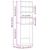 Grauer Waschmaschinenschrank Saco 64x24x190cm