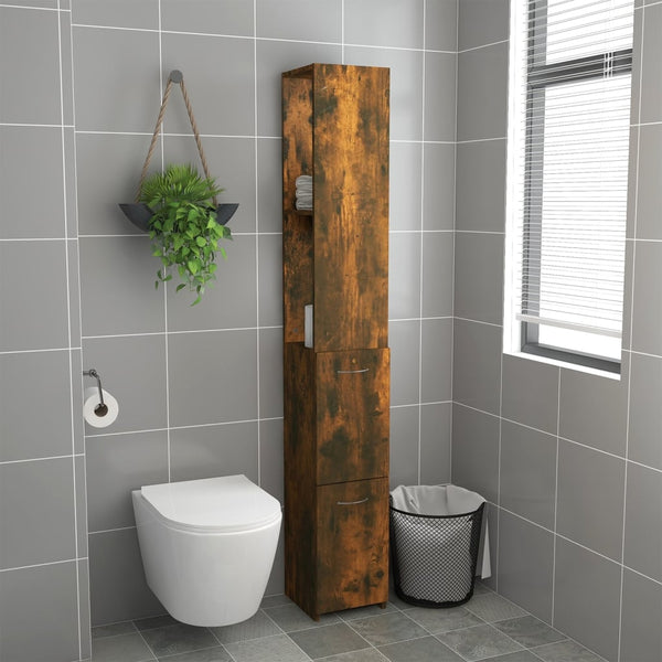 Waschtischunterschrank Eiche geräuchert Halie 25x26,5x170cm (Holz)