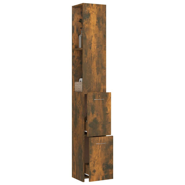 Waschtischunterschrank Eiche geräuchert Halie 25x26,5x170cm (Holz)
