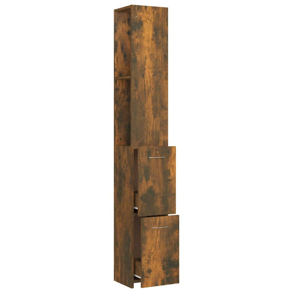 Waschtischunterschrank Eiche geräuchert Halie 25x26,5x170cm (Holz)