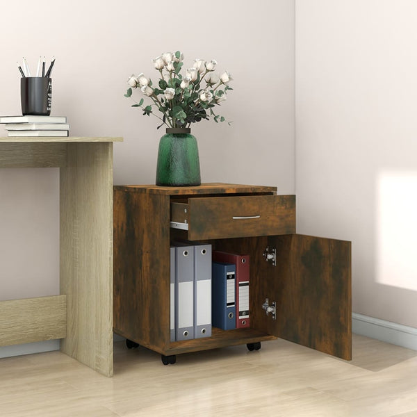 Räuchereichenschrank auf Rollen Bortica 45x38x54cm (Holz)