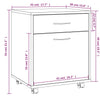 Räuchereichenschrank auf Rollen Bortica 45x38x54cm (Holz)