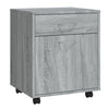 Grauer Schrank auf Rollen Bortica 45x38x54cm (Sonoma-Holz)
