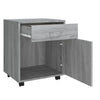 Grauer Schrank auf Rollen Bortica 45x38x54cm (Sonoma-Holz)