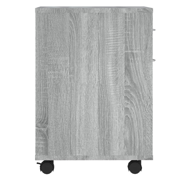 Grauer Schrank auf Rollen Bortica 45x38x54cm (Sonoma-Holz)