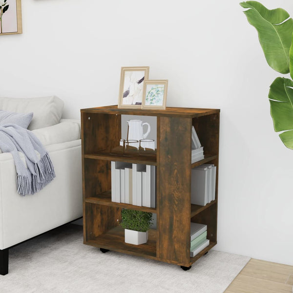 Bernadina Rollcontainer, Eiche geräuchert, 60x35x75cm (Holz)