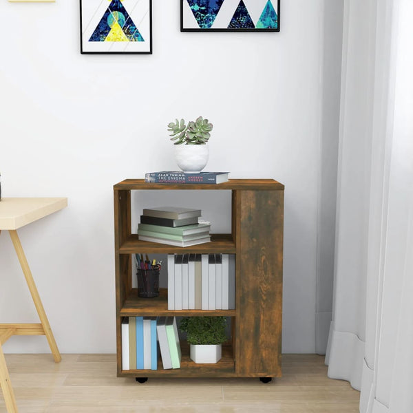 Bernadina Rollcontainer, Eiche geräuchert, 60x35x75cm (Holz)