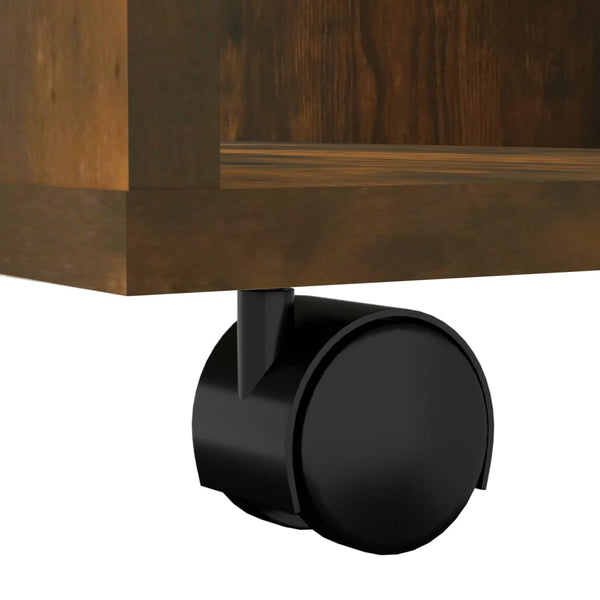 Bernadina Rollcontainer, Eiche geräuchert, 60x35x75cm (Holz)