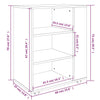 Bernadina Rollcontainer, Eiche geräuchert, 60x35x75cm (Holz)