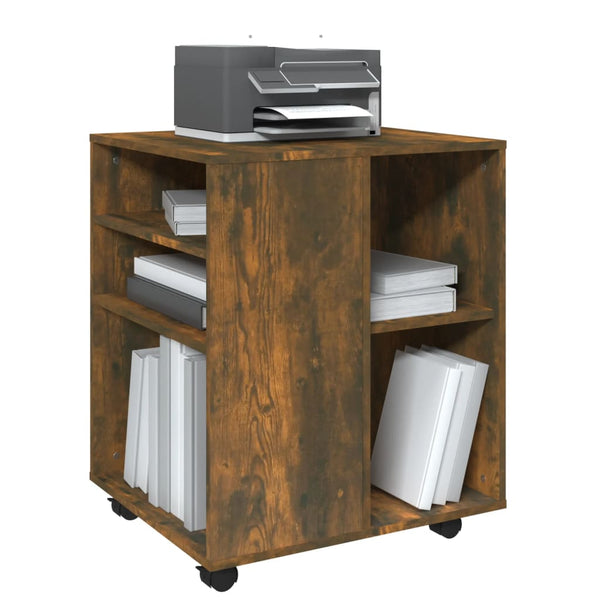 Schrank auf Rädern Rauch-Eiche Monicica 60x53x72cm (Holz)