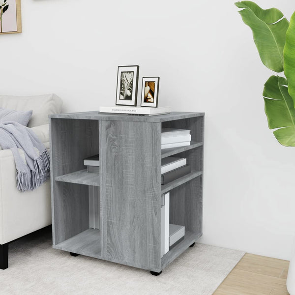 Grauer Rollcontainer Monicica 60x53x72cm (Holz)