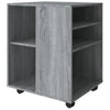 Grauer Rollcontainer Monicica 60x53x72cm (Holz)