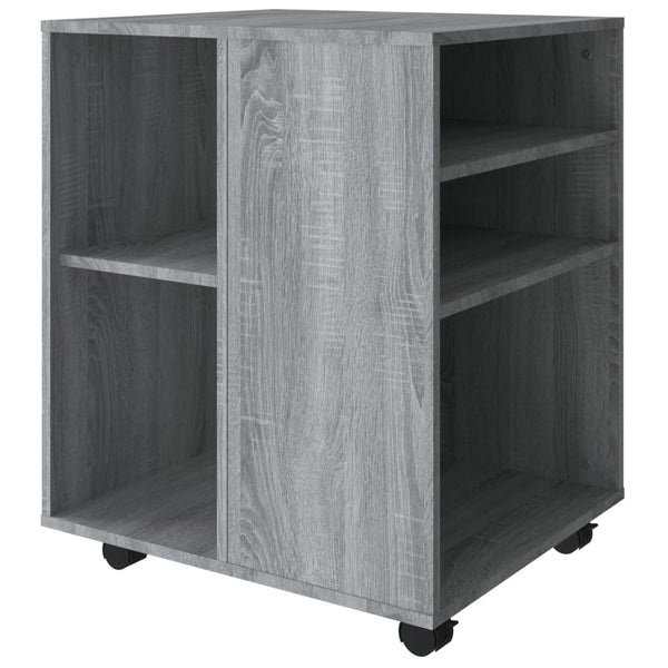 Grauer Rollcontainer Monicica 60x53x72cm (Holz)