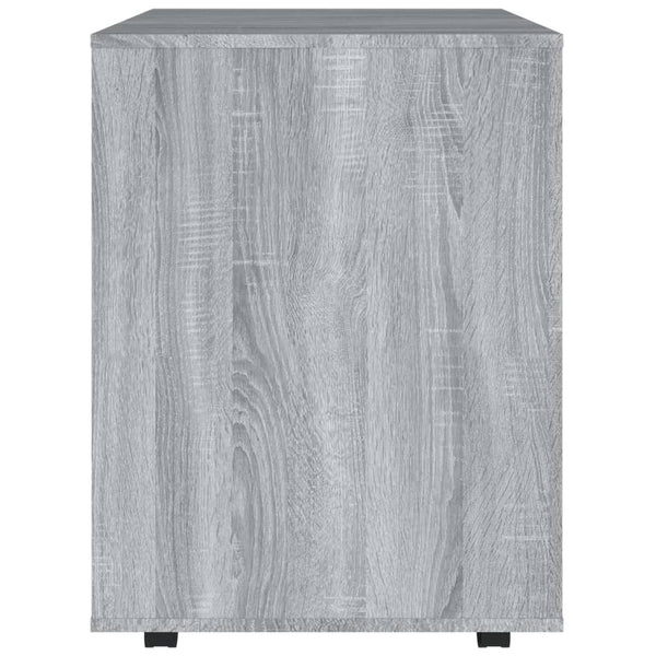 Grauer Rollcontainer Monicica 60x53x72cm (Holz)