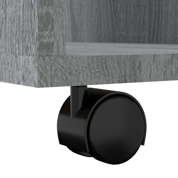 Grauer Rollcontainer Monicica 60x53x72cm (Holz)