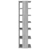 Graues Schuhregal Abdeltattah 27,5x27x102cm (Holz)