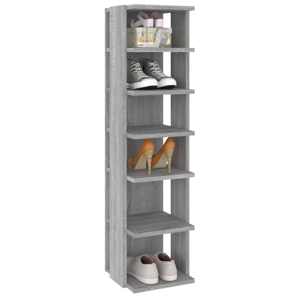 Graues Schuhregal Abdeltattah 27,5x27x102cm (Holz)