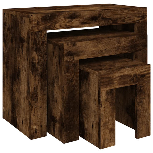 Satztische Silveta (3 Stk. Räuchereiche Holz)