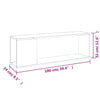 TV-Bank Donald Grau 100x24x32cm (Holz)