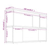 Graues Bücherregal Donald 100x24x63cm (Holz)