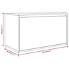 Graue Flurbank Sextilia 80x40x45cm (Sonoma Holz)