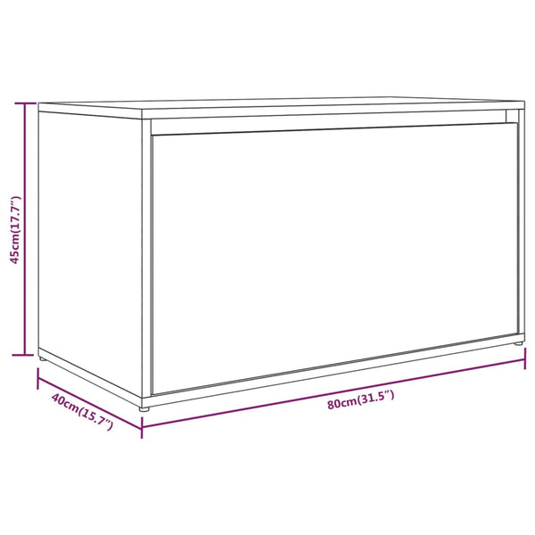 Graue Flurbank Sextilia 80x40x45cm (Sonoma Holz)