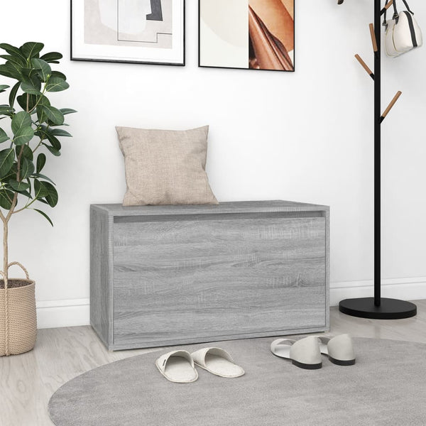 Graue Flurbank Sextilia 80x40x45cm (Sonoma Holz)
