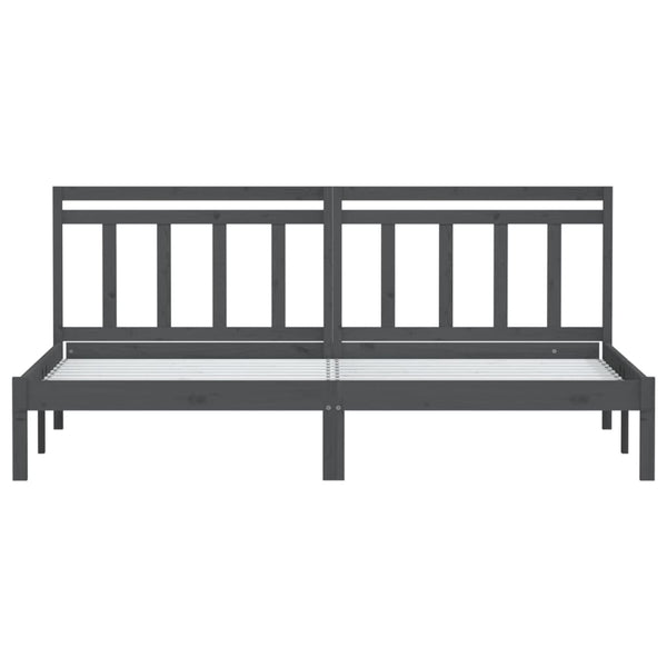 Harmaa sängynrunko Domnin 200x200cm (mänty)