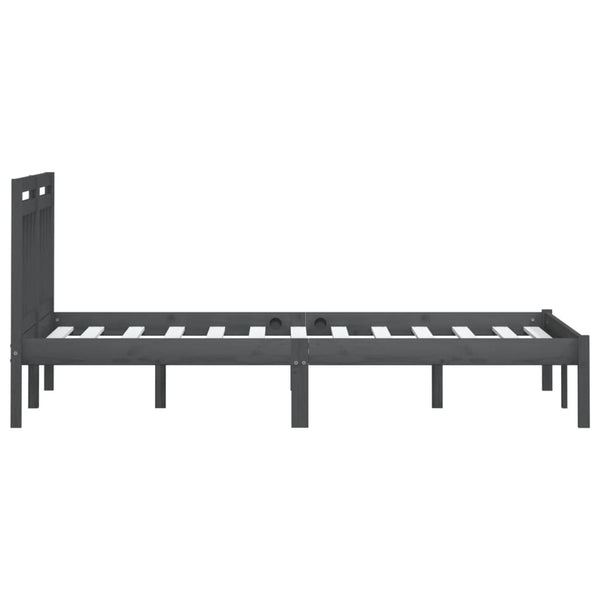 Harmaa sängynrunko Domnin 200x200cm (mänty)