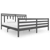 Graues Bettgestell Tyrell 200x200cm (Holz)