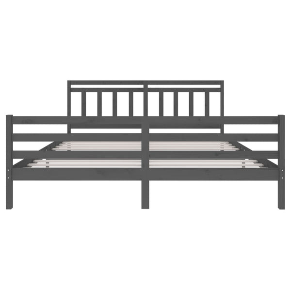 Graues Bettgestell Tyrell 200x200cm (Holz)