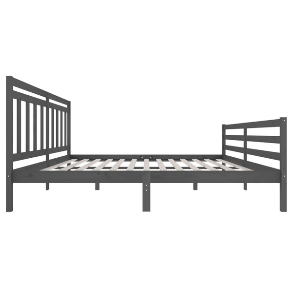 Graues Bettgestell Tyrell 200x200cm (Holz)