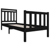 Schwarzes Bettgestell Nezia 75x190cm (kleines Einzelbett Holz)