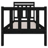 Schwarzes Bettgestell Nezia 75x190cm (kleines Einzelbett Holz)