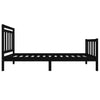 Schwarzes Bettgestell Nezia 75x190cm (kleines Einzelbett Holz)