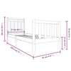 Schwarzes Bettgestell Nezia 75x190cm (kleines Einzelbett Holz)