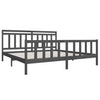Grauer Bettrahmen Nezia 200x200cm (Holz)