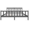 Grauer Bettrahmen Nezia 200x200cm (Holz)