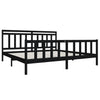 Schwarzer Bettrahmen Nezia 200x200cm (Holz)