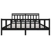 Schwarzer Bettrahmen Nezia 200x200cm (Holz)