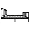 Schwarzer Bettrahmen Nezia 200x200cm (Holz)