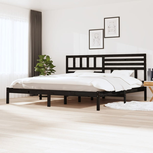 Bettgestell Thalia 200x200cm, schwarz (Kiefer)