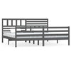 Grauer Bettrahmen Raegan 200x200cm (Holz)