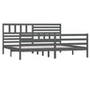 Grauer Bettrahmen Raegan 200x200cm (Holz)