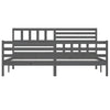 Grauer Bettrahmen Raegan 200x200cm (Holz)