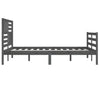 Grauer Bettrahmen Raegan 200x200cm (Holz)