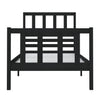 Schwarzes Bettgestell Souza 75x190cm (Einzelbett Holz)